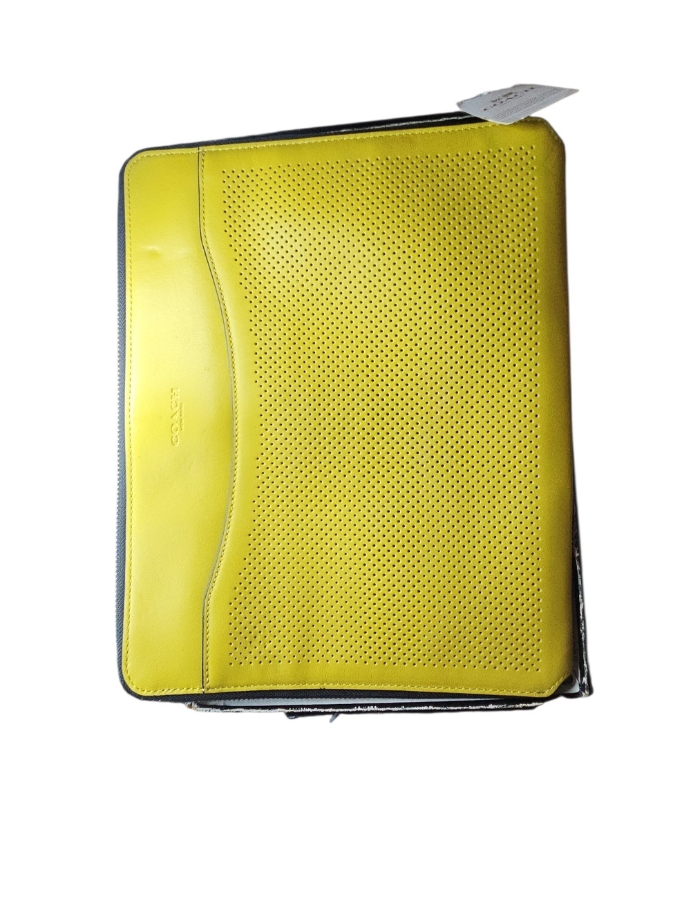 NWT Coach Leather Perforated Design Tablet Protective Case